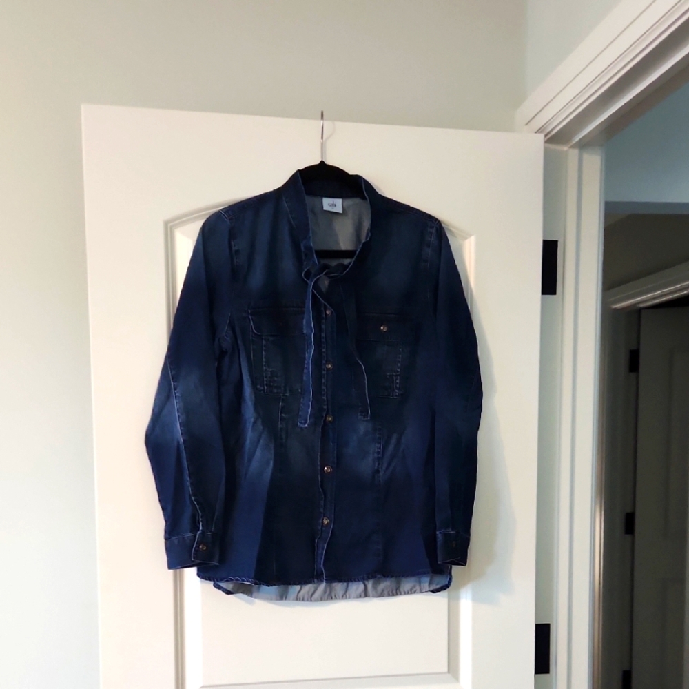 CAbi Dark Blue Shirt Jacket